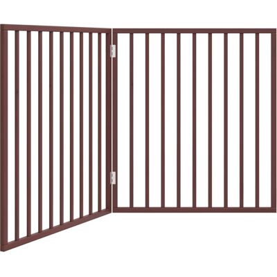 vidaXL Hundegitter Faltbar 2 Paneele Braun 160 cm vidaXL Hundegitter Faltbar 2 Paneele Braun 160 cm
