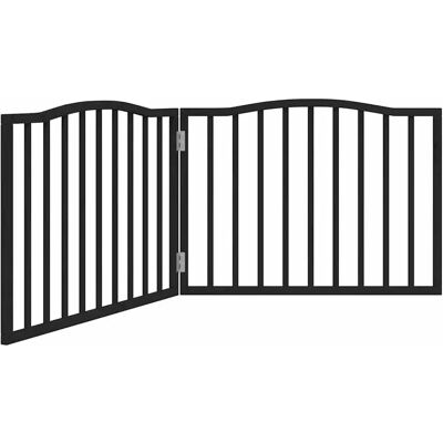 vidaXL Dog Gate Foldable Pet Gate Black 160 cm vidaXL Dog Gate Foldable Pet Gate Black 160 cm
