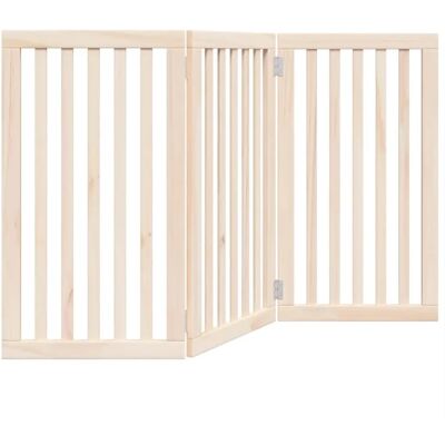 vidaXL Dog Gate Foldable Pet Barrier - Dog Fence - Poplar Wood vidaXL Dog Gate Foldable Pet Barrier - Dog Fence - Poplar Wood