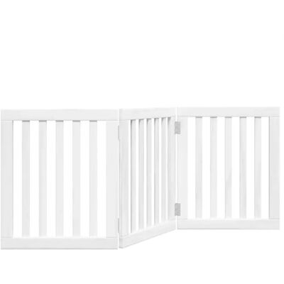 vidaXL Dog Gate Foldable Pet Barrier - Pet Gate, 150cm, White vidaXL Dog Gate Foldable Pet Barrier - Pet Gate, 150cm, White