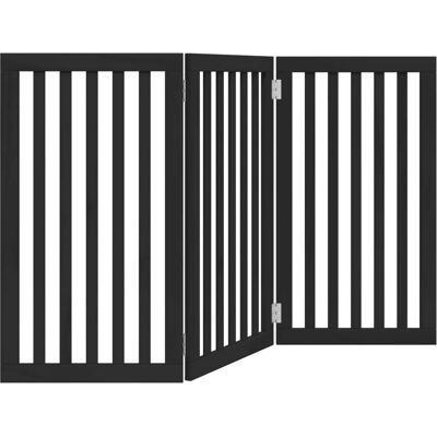 vidaXL Hundegitter Schwarz 150cm Klappbar Haustierzaun vidaXL Hundegitter Schwarz 150cm Klappbar Haustierzaun