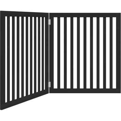 vidaXL Hundegitter Falttor - 2 Paneele - Schwarz vidaXL Hundegitter Falttor - 2 Paneele - Schwarz