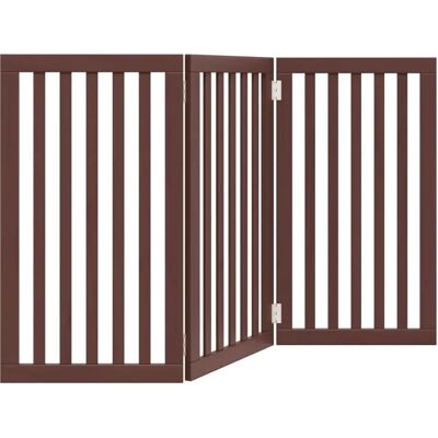 vidaXL Hundegitter Faltbar 3 Paneele Braun - Hundegitter vidaXL Hundegitter Faltbar 3 Paneele Braun - Hundegitter