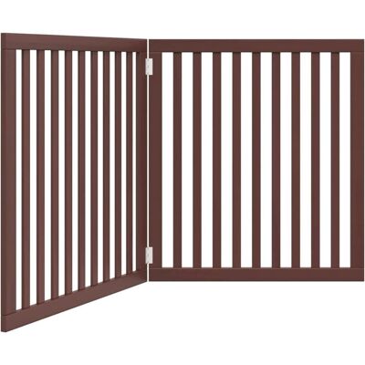 vidaXL Hundegitter Faltbar 2 Paneele Braun - Hundegitter vidaXL Hundegitter Faltbar 2 Paneele Braun - Hundegitter