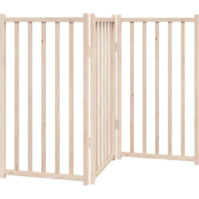 vidaXL Taitettava koiran portti 3 paneelia 150 cm massiivisesta kuusipuusta - Koiraportti vidaXL Taitettava koiran portti 3 paneelia 150 cm massiivisesta kuusipuusta - Koiraportti