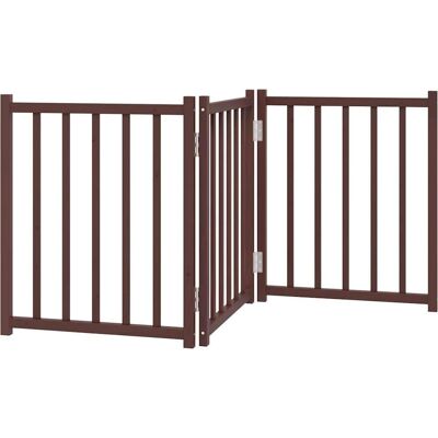 vidaXL Hundegitter Braun Eichen 150 cm Klappbar Haustierzaun vidaXL Hundegitter Braun Eichen 150 cm Klappbar Haustierzaun