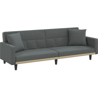 VidaXL Sovesofa - Grå - Justerbar rygstøtte - Holdbart stof VidaXL Sovesofa - Grå - Justerbar rygstøtte - Holdbart stof