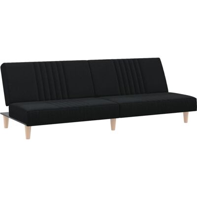 VidaXL Sort Sofa - Kan Foldes Ud, Holdbart Stof, Justerbar Ryg - Sofa VidaXL Sort Sofa - Kan Foldes Ud, Holdbart Stof, Justerbar Ryg - Sofa
