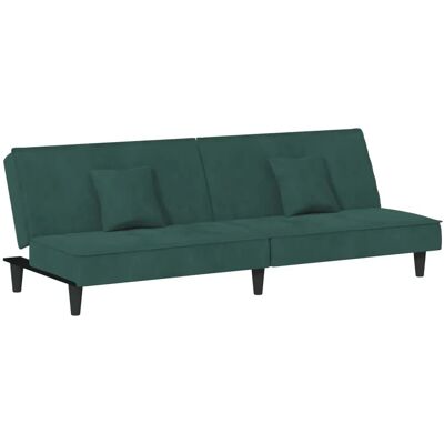 Canapé-Lit VidaXL - Velours Vert Foncé 200x100cm Canapé-Lit VidaXL - Velours Vert Foncé 200x100cm
