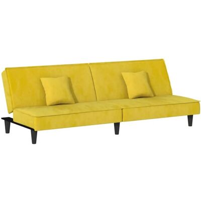 VidaXL Gul Sammet Sovesofa - Sofa Bed VidaXL Gul Sammet Sovesofa - Sofa Bed