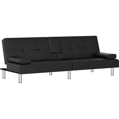 vidaXL Schwarzes Schlafsofa mit USB vidaXL Schwarzes Schlafsofa mit USB