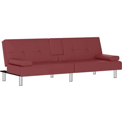 VidaXL Rød Sovesofa med USB og Bord VidaXL Rød Sovesofa med USB og Bord