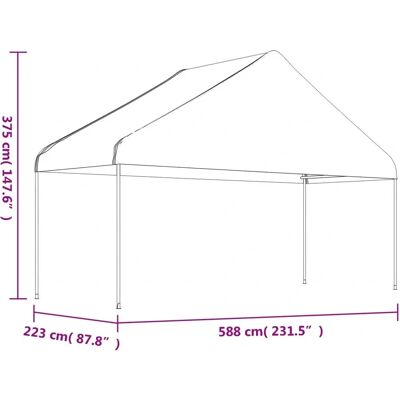 vidaXL 797202 - Biały Pergola z Polietylenu z Dachem vidaXL 797202 - Biały Pergola z Polietylenu z Dachem