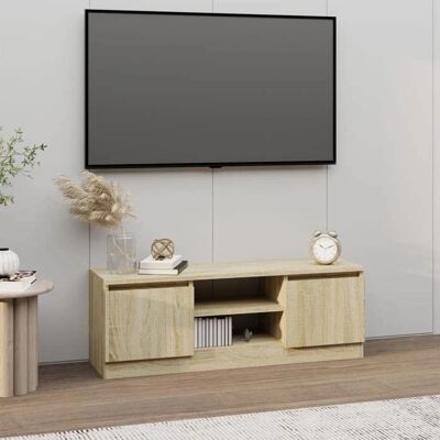vidaXL Sonoma Eiche TV-Schrank mit Tür - Medienmöbel, Stand vidaXL Sonoma Eiche TV-Schrank mit Tür - Medienmöbel, Stand