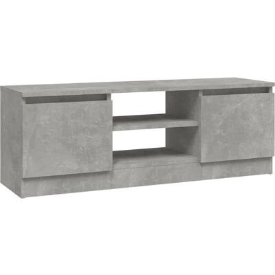vidaXL Beton Grijs TV Kast met Deur - Media Eenheid, Standaard vidaXL Beton Grijs TV Kast met Deur - Media Eenheid, Standaard