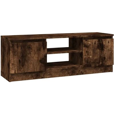 vidaXL 823355 Meuble TV Chêne Fumé avec Porte - Meuble TV - Publicité vidaXL 823355 Meuble TV Chêne Fumé avec Porte - Meuble TV - Publicité