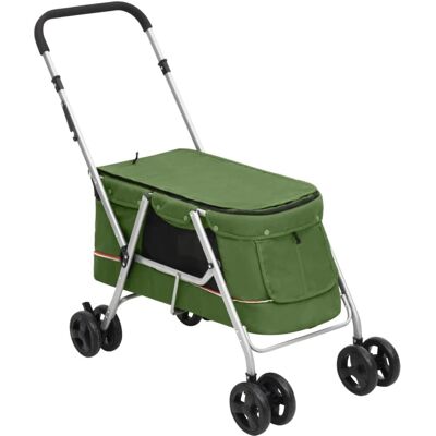 vidaXL Klappbarer Hundewagen 100x49x96cm - grün (172204) vidaXL Klappbarer Hundewagen 100x49x96cm - grün (172204)