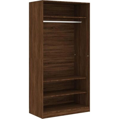 Armoire en chêne marron vidaXL 100x50x200 cm - Armoire - Publicité Armoire en chêne marron vidaXL 100x50x200 cm - Armoire - Publicité