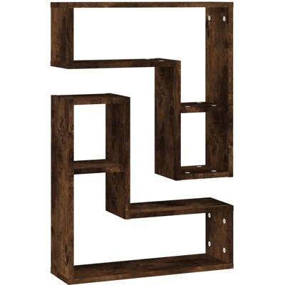vidaXL Étagères Murales 2 pcs Chêne Fumé 50x15x50 cm Bois Stratifié - Étagères Murales - Publicité vidaXL Étagères Murales 2 pcs Chêne Fumé 50x15x50 cm Bois Stratifié - Étagères Murales - Publicité