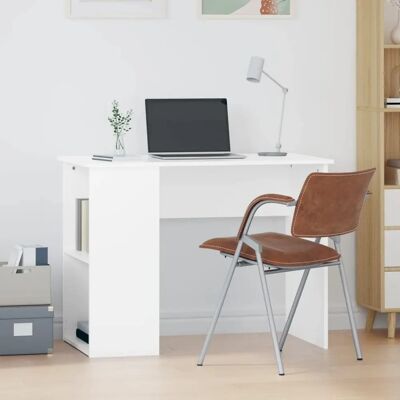 vidaXL White Engineered Wood Computer Desk - Desk vidaXL White Engineered Wood Computer Desk - Desk