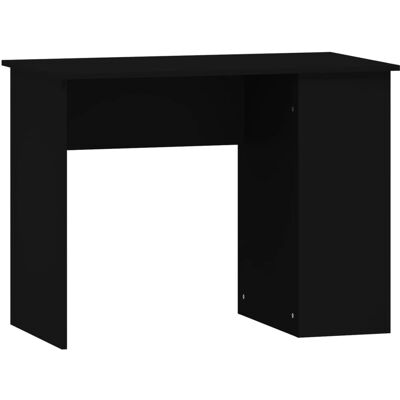 Escritorio de madera técnica negra vidaXL - Mesa de estudio y oficina Escritorio de madera técnica negra vidaXL - Mesa de estudio y oficina