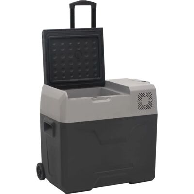vidaXL Draagbare Koelbox met Wielen - 30L, Zwart/Groen - Portable Cooler vidaXL Draagbare Koelbox met Wielen - 30L, Zwart/Groen - Portable Cooler