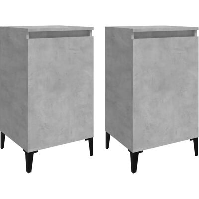 vidaXL Nightstand 819653 Concrete Grey - Bedside Table vidaXL Nightstand 819653 Concrete Grey - Bedside Table