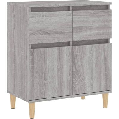 vidaXL Grijze Sonoma Dressoir - Houtmateriaal vidaXL Grijze Sonoma Dressoir - Houtmateriaal