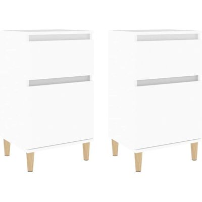 vidaXL Nightstand - White - Nightstand/Bedside Table vidaXL Nightstand - White - Nightstand/Bedside Table