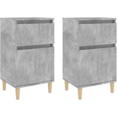 vidaXL Nachtkastje - Elegant Betongrijs 2 stuks - Nachtkastje vidaXL Nachtkastje - Elegant Betongrijs 2 stuks - Nachtkastje