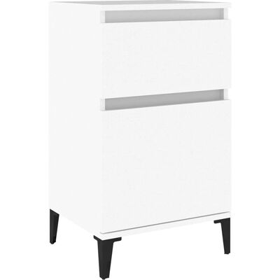 vidaXL Mesita de noche Blanco 40x35x70 cm - Mesita de Noche vidaXL Mesita de noche Blanco 40x35x70 cm - Mesita de Noche