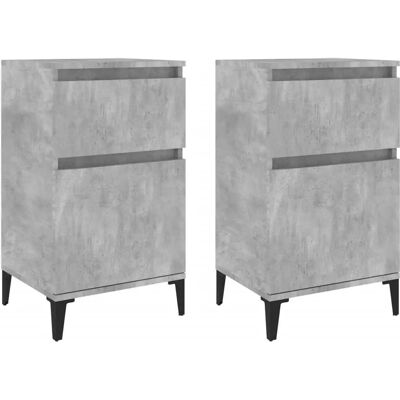 vidaXL Nightstand - Concrete Grey - Nightstand vidaXL Nightstand - Concrete Grey - Nightstand