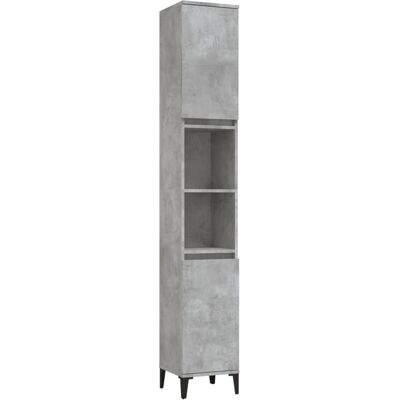 vidaXL Badeværelsesskab Beton Grå 30x30x190 cm - Badeværelsesmøbel vidaXL Badeværelsesskab Beton Grå 30x30x190 cm - Badeværelsesmøbel