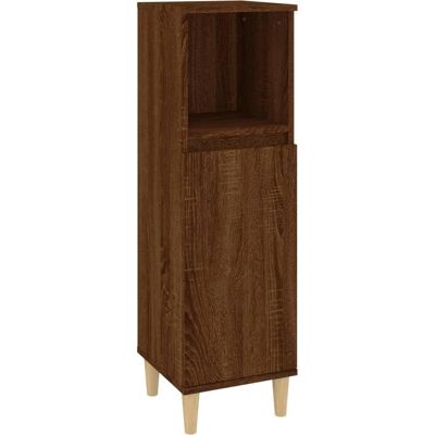 vidaXL Brown Oak Bathroom Cabinet - Engineered Wood Storage vidaXL Brown Oak Bathroom Cabinet - Engineered Wood Storage
