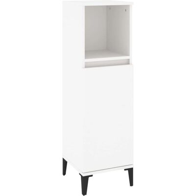 vidaXL Hvid badeværelsesskab 30x30x100 cm - Opbevaringsskab badeværelse vidaXL Hvid badeværelsesskab 30x30x100 cm - Opbevaringsskab badeværelse