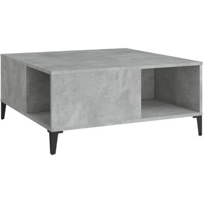 vidaXL Table basse gris béton 80x80x36,5 cm - Table de café vidaXL Table basse gris béton 80x80x36,5 cm - Table de café