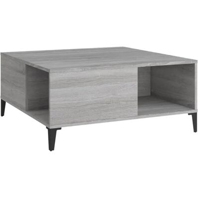 vidaXL Harmaa Sonoma sohvapöytä - Vaneri 80x80x36,5 cm vidaXL Harmaa Sonoma sohvapöytä - Vaneri 80x80x36,5 cm