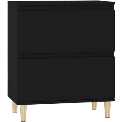 vidaXL 821157 Buffet en bois stratifié noir - Rangement pour salon - Publicité vidaXL 821157 Buffet en bois stratifié noir - Rangement pour salon - Publicité