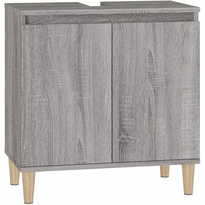 vidaXL Grå Sonoma Vaskeunderbygningsskab - 58x33x60 cm vidaXL Grå Sonoma Vaskeunderbygningsskab - 58x33x60 cm