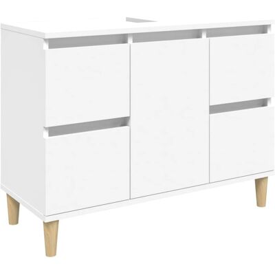 vidaXL Witte Sonoma Eik Fonteinkast - Onderwasbak 80x33x60 cm vidaXL Witte Sonoma Eik Fonteinkast - Onderwasbak 80x33x60 cm