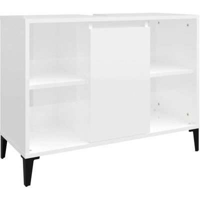 vidaXL 821294 Badezimmerunterschrank Hochglanz Weiß - Waschtischunterschrank vidaXL 821294 Badezimmerunterschrank Hochglanz Weiß - Waschtischunterschrank