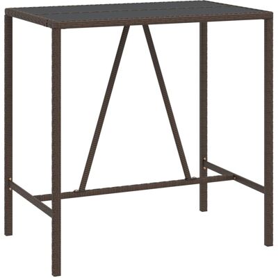 vidaXL 362587 Outdoor Table - Brown - Weather-resistant PE Rattan vidaXL 362587 Outdoor Table - Brown - Weather-resistant PE Rattan