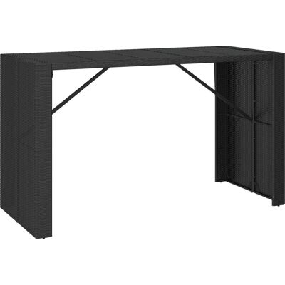 Table d'extérieur avec dessus en verre noir 185x80x110 cm - Table d'extérieur - Publicité Table d'extérieur avec dessus en verre noir 185x80x110 cm - Table d'extérieur - Publicité