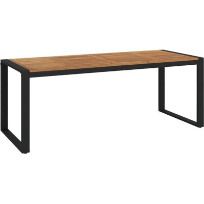 vidaXL Puutarhapöytä - Massiivinen akatamainen puu, U-jalat, 200x90x75cm vidaXL Puutarhapöytä - Massiivinen akatamainen puu, U-jalat, 200x90x75cm
