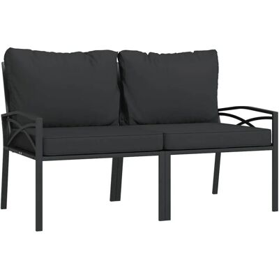 vidaXL - Chaises de jardin - Gris - 2 pcs - Acier - 62x75x79 cm - Publicité vidaXL - Chaises de jardin - Gris - 2 pcs - Acier - 62x75x79 cm - Publicité