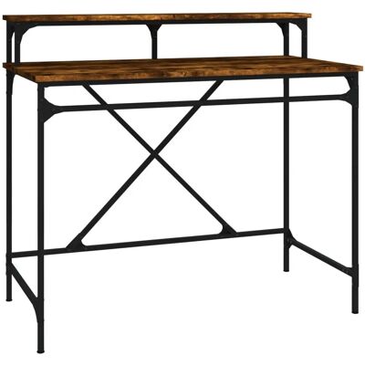 vidaXL Gerauchtes Eichenholz 100x50x90 cm Schreibtisch - Büromöbel vidaXL Gerauchtes Eichenholz 100x50x90 cm Schreibtisch - Büromöbel
