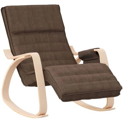 VidaXL 351078 Donkerbruine schommelstoel - Rocking Chair VidaXL 351078 Donkerbruine schommelstoel - Rocking Chair