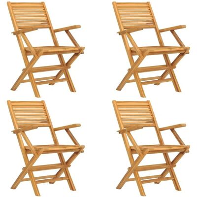 VidaXL Krzesło zewnętrzne - Składane teak 4 szt. VidaXL Krzesło zewnętrzne - Składane teak 4 szt.