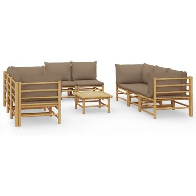 vidaXL Gartenmöbel-Set - Modulares Bambus-Gartenlounges vidaXL Gartenmöbel-Set - Modulares Bambus-Gartenlounges