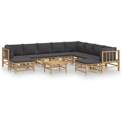 VidaXL 3155225 Gartenset - Bambus, 10 Sitze, Outdoor VidaXL 3155225 Gartenset - Bambus, 10 Sitze, Outdoor